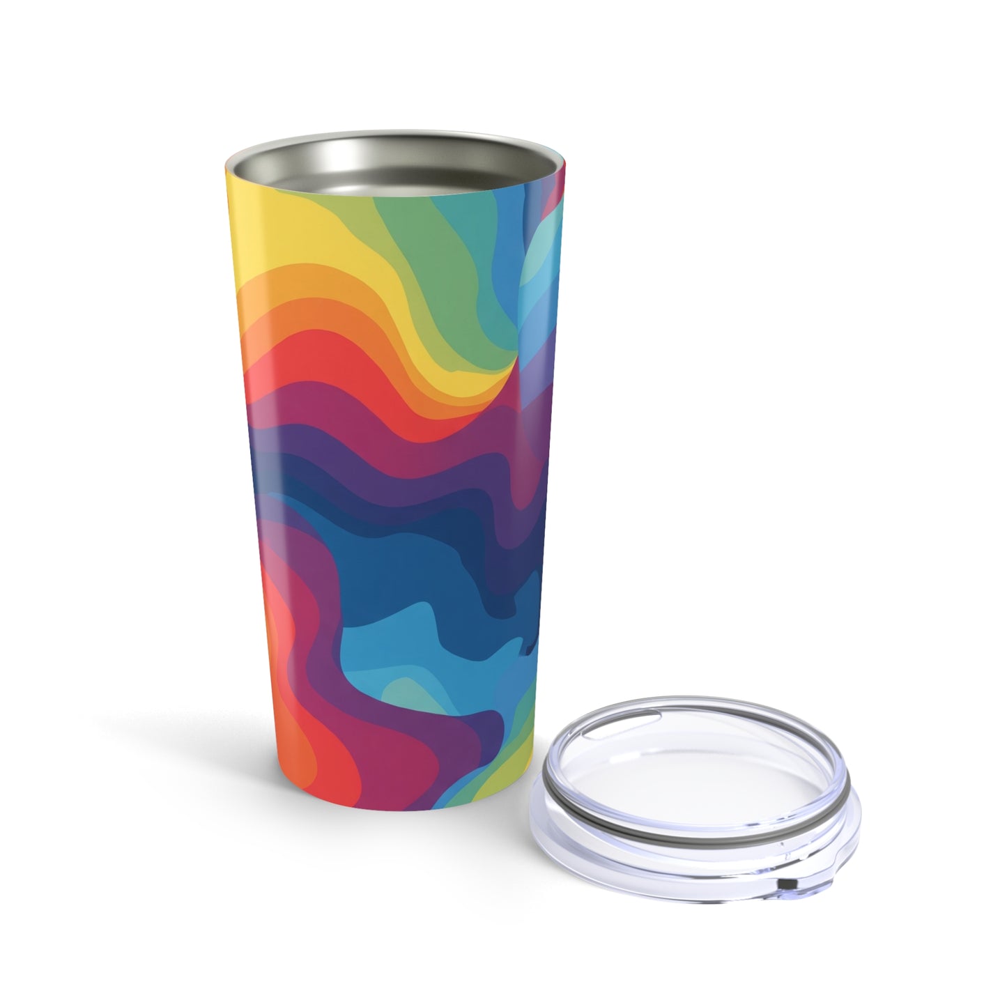 Twenty Ounce Steel Travel Mug With Double Wall Vacuum Insulation Leak Proof For Hot Or Cold Beverages Printed