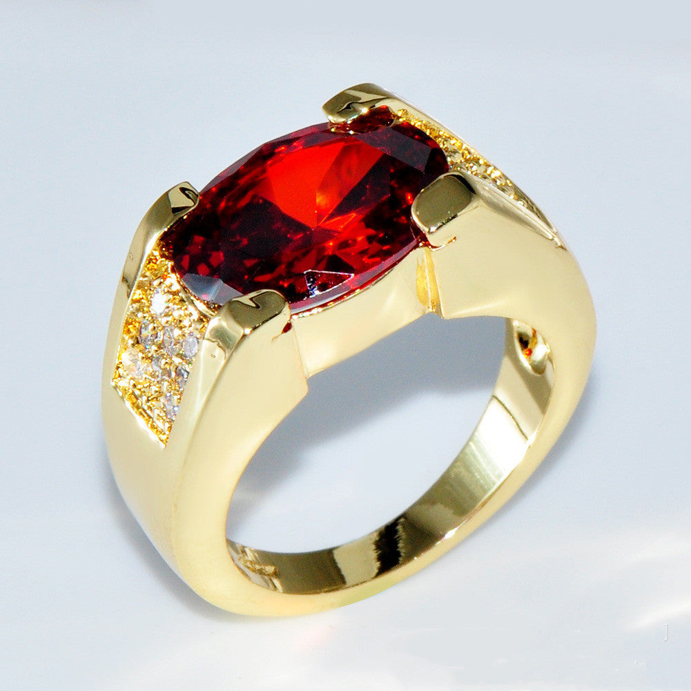 Unisex Gold Plated Copper Ring With Geometric Full Diamond Design Durable Elegant Jewelry Sizes 6 7 8 9 10 11 12