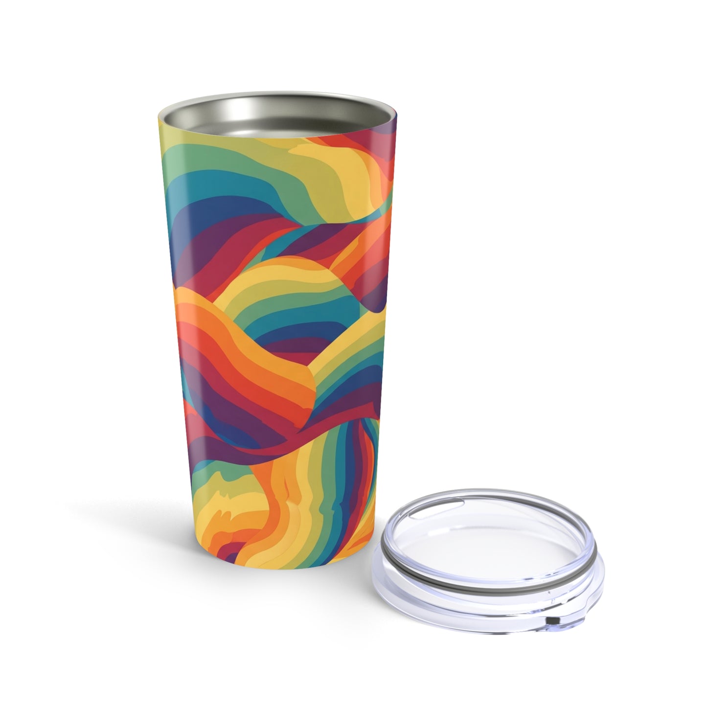 20oz Stainless Steel Printed Tumbler With Double Wall Vacuum Insulation Travel Mug Spill Proof Thermal Coffee