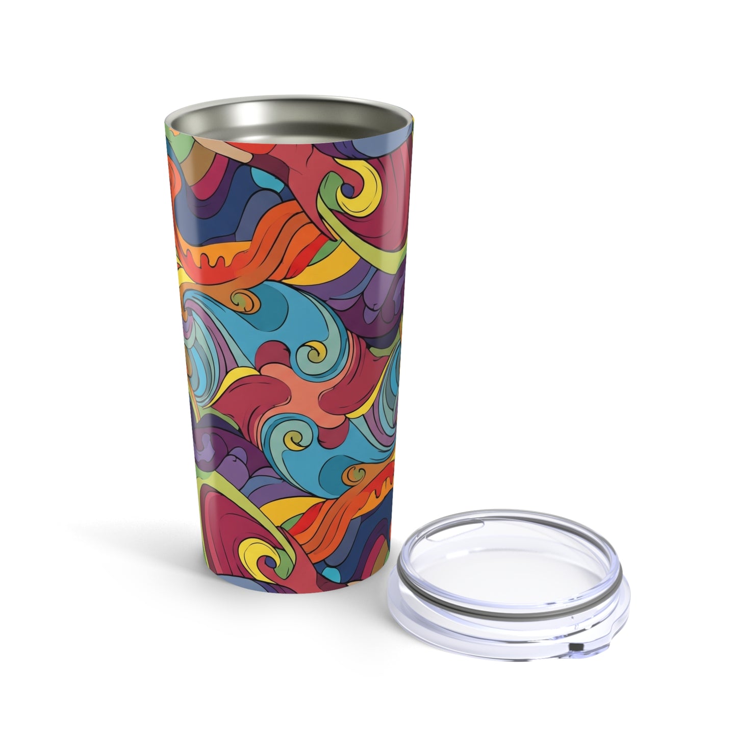 20Oz Printed Stainless Steel Tumbler With Double Wall Vacuum Insulation Leak Resistant BPA Free Hot And Cold Drink