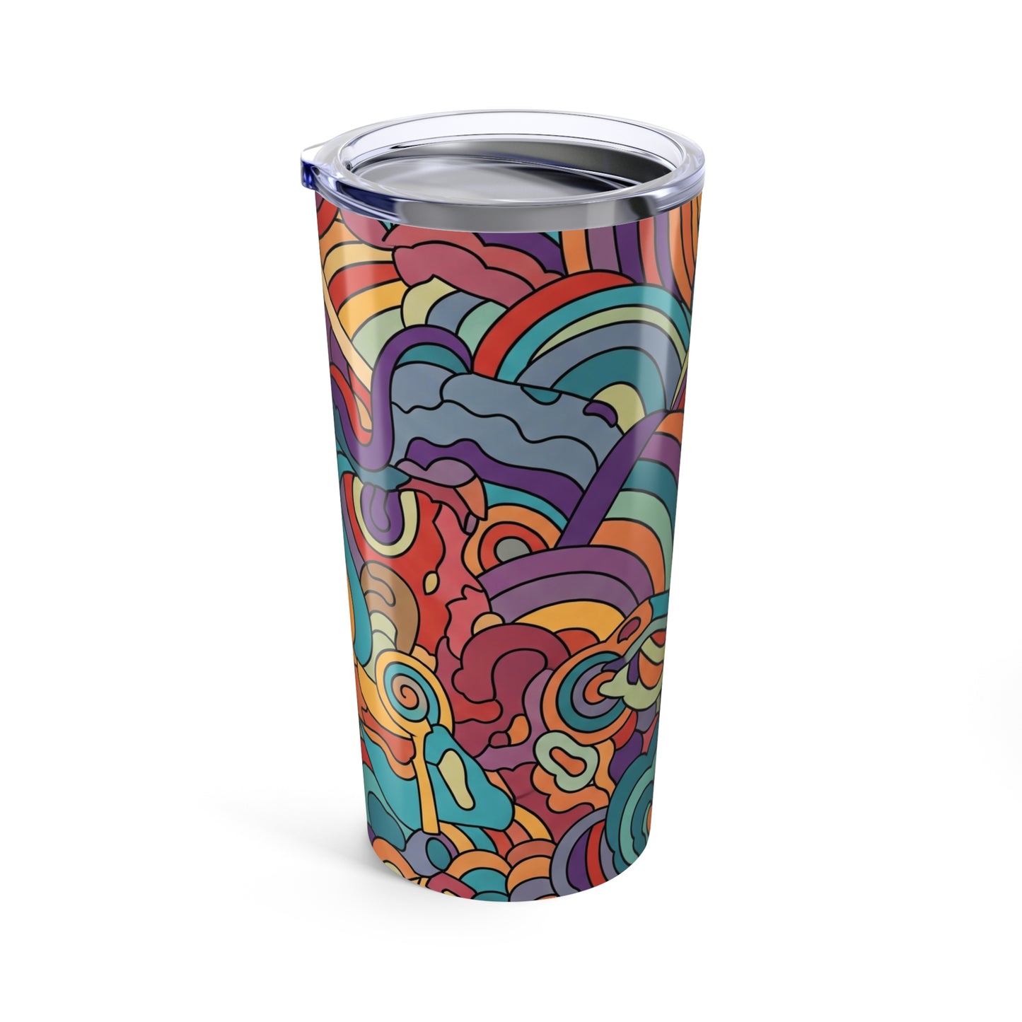 20 Oz Stainless Steel Insulated Tumbler With Double Wall Travel Mug Printed Design Leak Proof Hot And Cold