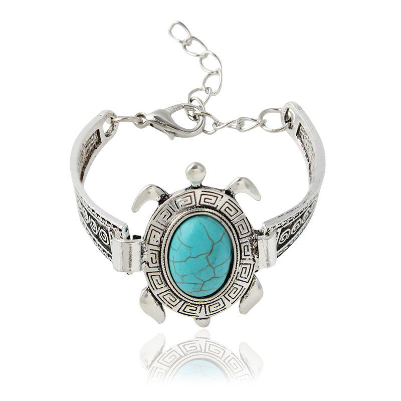 Turquoise Turtle Bracelet For Women Alloy Animal Jewelry Gift Opening Ceremony Travel Anniversary Celebrations