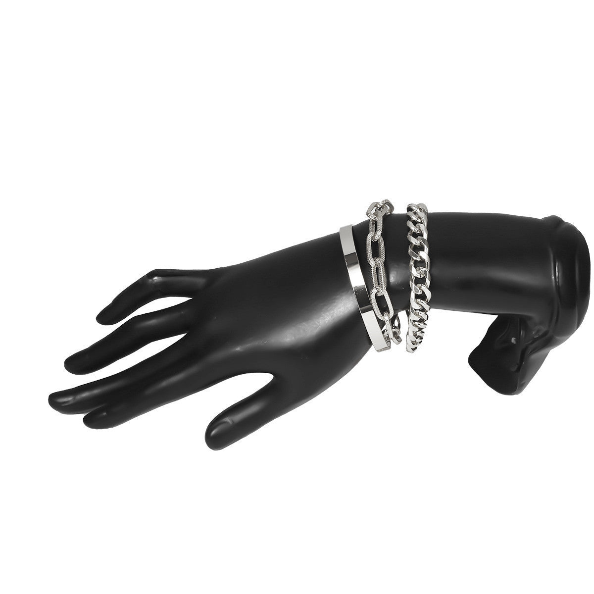 Womens Twisted Chain Bracelet Aluminum Iron Mixed Metal Twist O Chain Design Fashion Wrist Jewelry Design O O