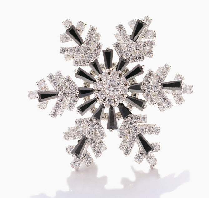 Girls Rotatable Snowflake Ring Turning Ring Alloy Silver Plated Gold Plated Inlaid Artificial Gems and Semi-Precious Stones Scarlet Witch Ring