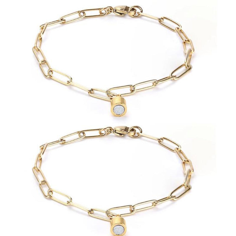 Womens Bracelet Pair Elegant Electroplated Alloy Jewelry Simple Design High Quality Beautiful Appearance For Women