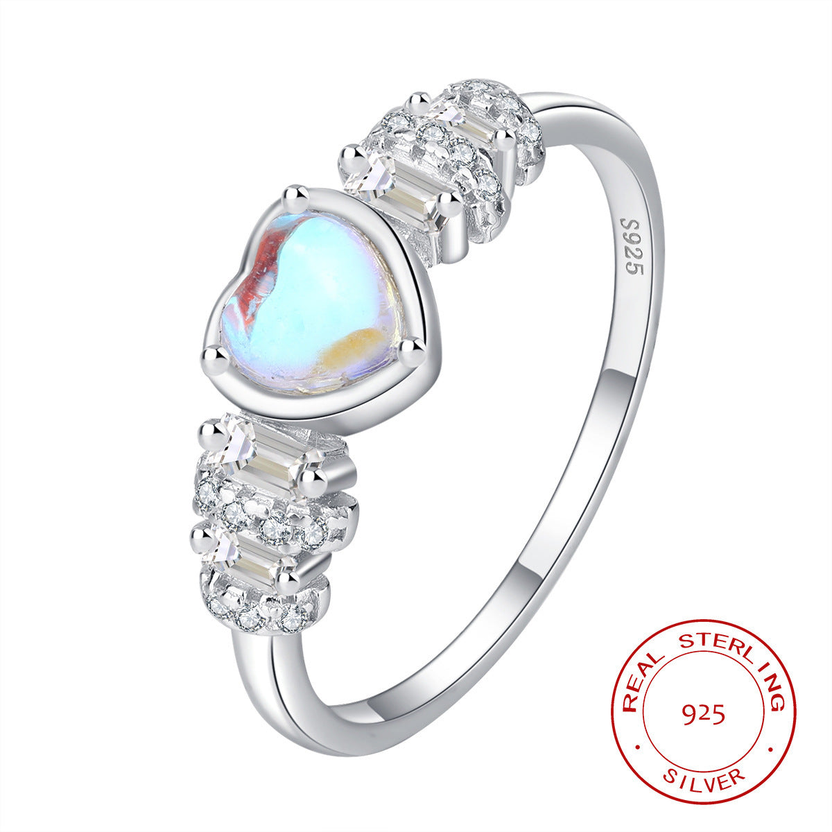 Womens Heart Ring Exquisite S925 Sterling Silver Love Heart Ring Gift for Women Index Finger Gift Idea for You