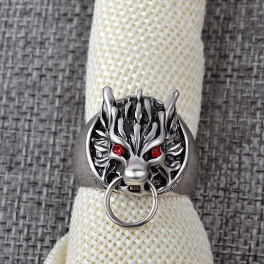Wolf Head Ring Animal Inspired Fashion Statement Jewelry Alloy Ring for Men and Women Unique Design Fresh Look