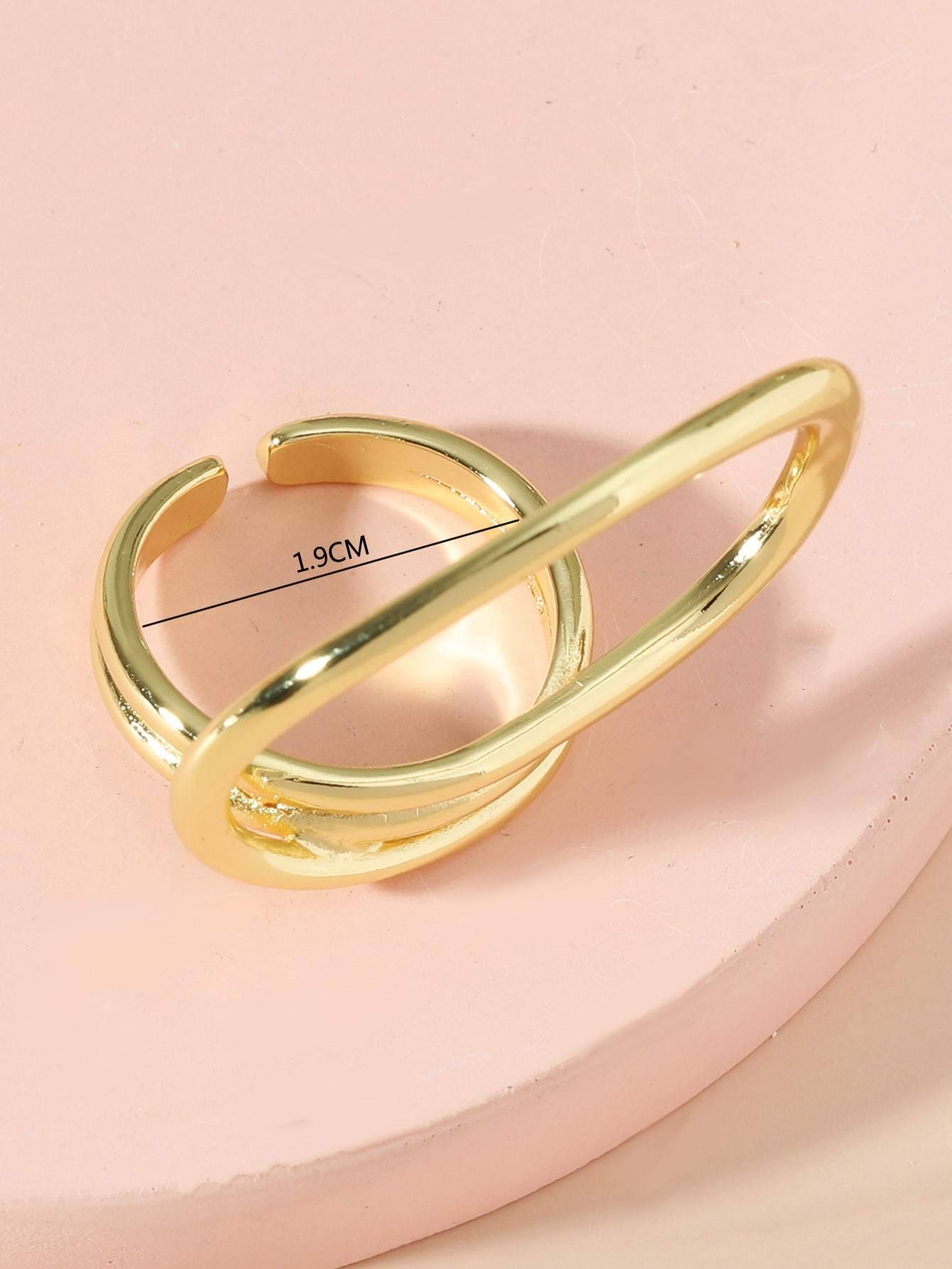 Womens Adjustable Ring Irregular Fashion Statement Ring High Quality Alloy Gold Plated Jewelry Everyday Wear Accessory