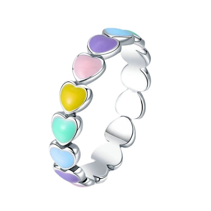 Heart Ring Zinc Alloy Love Heart Design Jewelry For Women