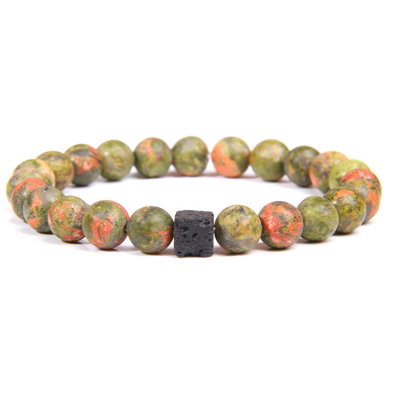 Unisex Frosted Yellow Tiger Eye Natural Stone Bracelet Fashion Gemstone Jewelry 19cm Adjustable For Men And Women