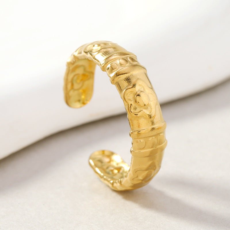 Unisex Stainless Steel Ring Electroplated Geometric Round Design Ornament Fashion Jewelry GarlandSpecial Garland