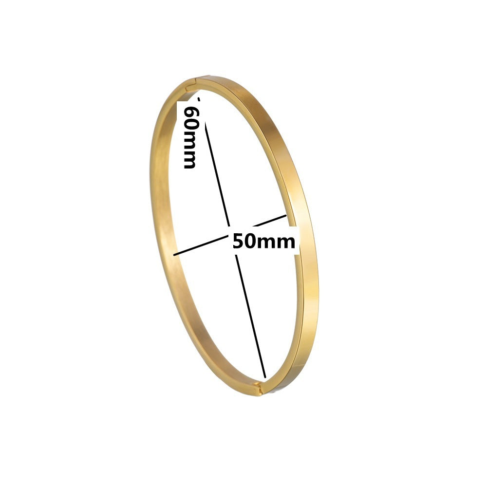 Stainless Steel Bracelet For Men And Women Electroplated Finish Simple Buckle Design Jewelry For Everyday Wear