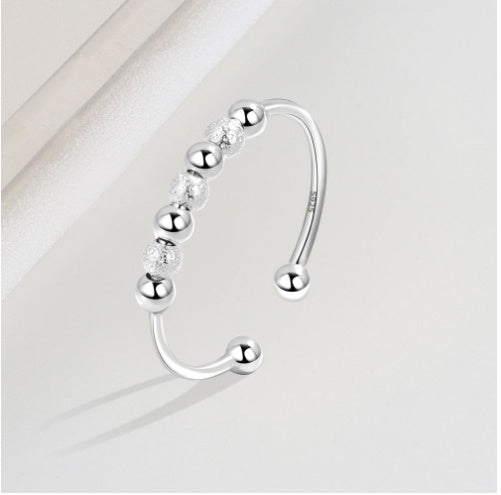 Rotatable Zircon Butterfly Ring For Women Adjustable Copper Band With White Gold Finish Size Adjustable Gleams