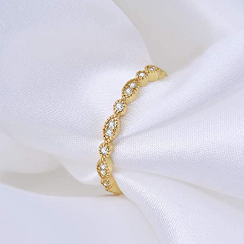 Women's Geometric Ring with Horse Eye Pattern Electroplated S925 Silver Ornament Rose Gold Ring Gold Ring Platinum Ring for Her Simple Retro Ring