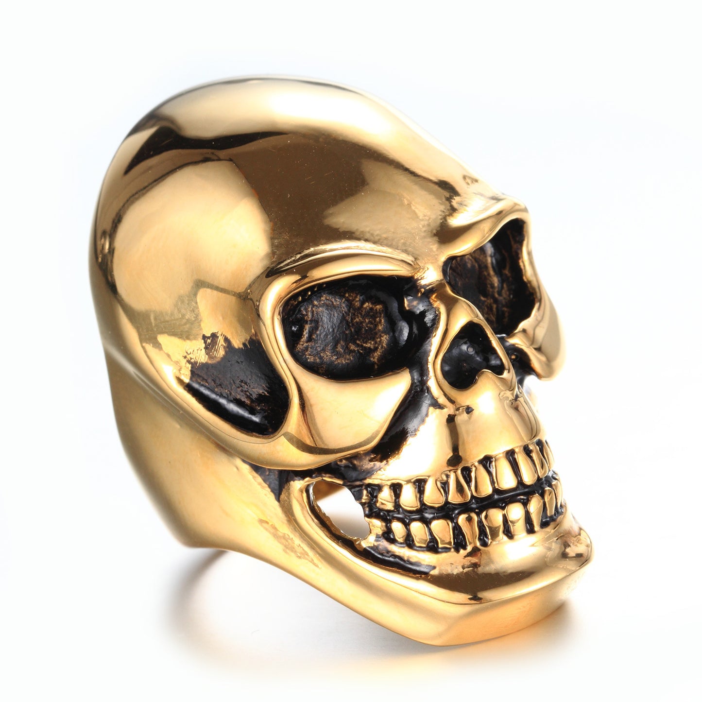 Mens Skull Ring Trendy Geometric Alloy Ring Fashion Design Unique Statement Ring Silver Gold Black For Him Now
