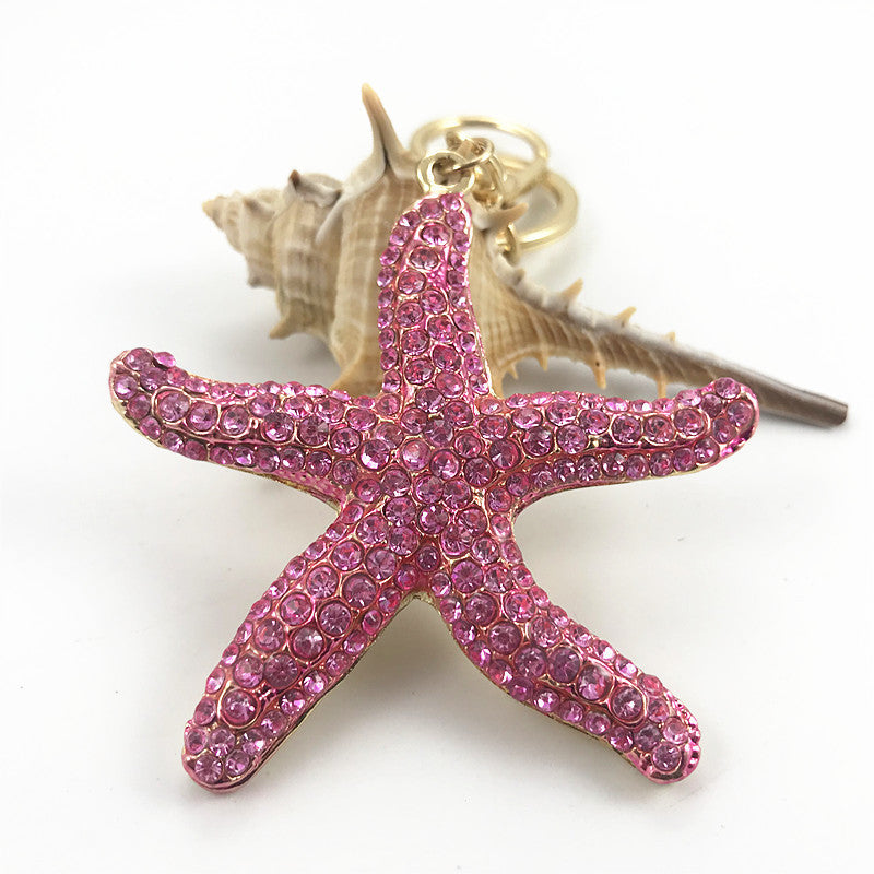 Alloy Keychain Seven Star Design 11cm For Keys And Bags