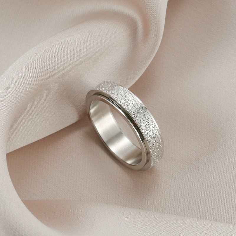 Spinner Ring Rotating Fidget Ring Alloy Metal Band Stress Reduction Durable Design Stylish Band Various Colors