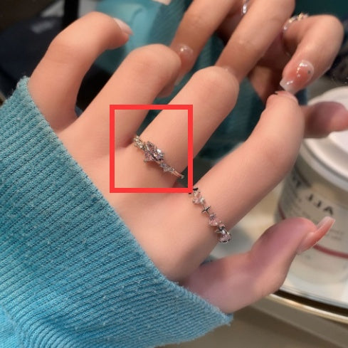 Womens Copper Heart Ring Cute Open Ring Heart Shaped Love Ring For Women Girls Adjustable Band Single Slim Fit