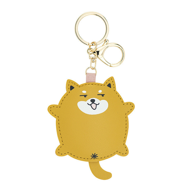 Unisex Leather Keychain Pendant Animal Ring Bag Charm Durable PU Alloy Microfiber Gift For Wedding Gift Trendy