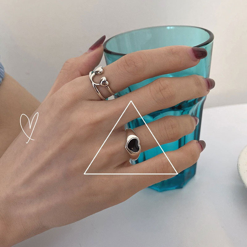 Geometric Square Ring Adjustable Opening Silver Plated Cupronickel Platinum Plated Jewelry For Women Fashion Trend