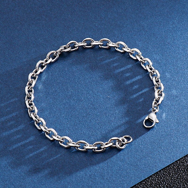 Polished Stainless Steel Bracelet for Men and Women Titanium Steel Hip Hop Bangle Punk Style Unisex Wear Today