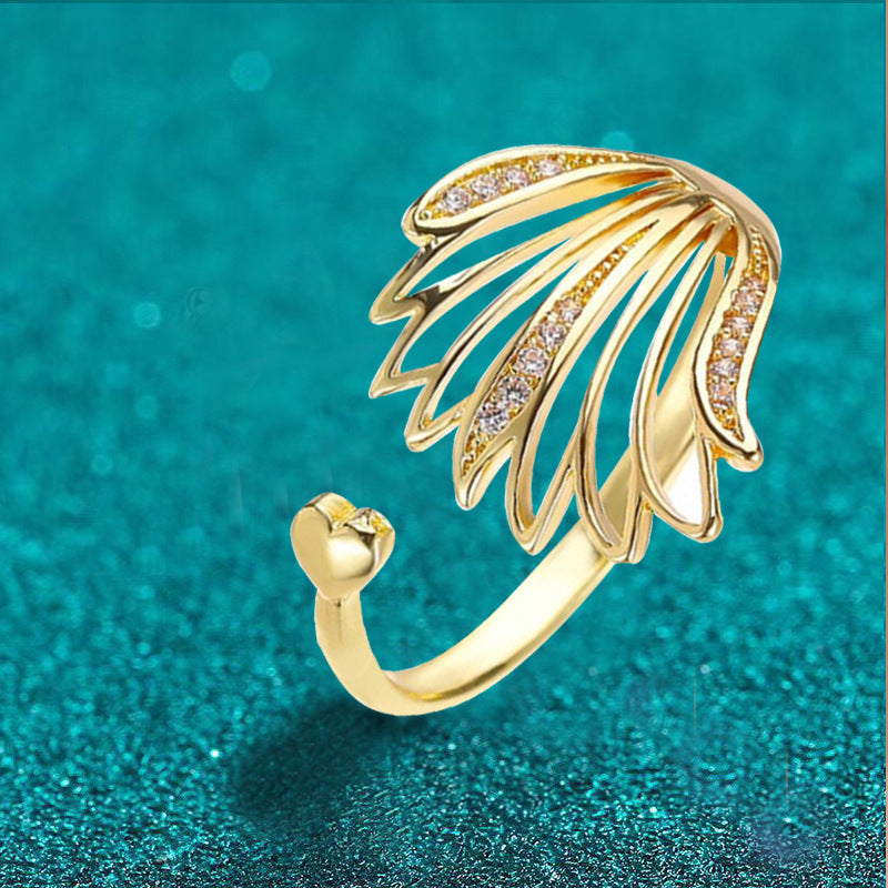 Unisex Heart Ring Adjustable Alloy Cartoon Ring With Cross Chain Design For Children Jewelry Charming Keepsake