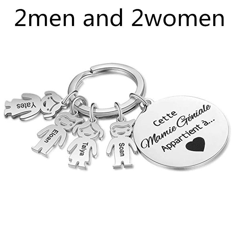 Unisex Stainless Steel Pendant Keychain Titanium Steel Pendant Gift For Boys And Girls Durable Accessory Style