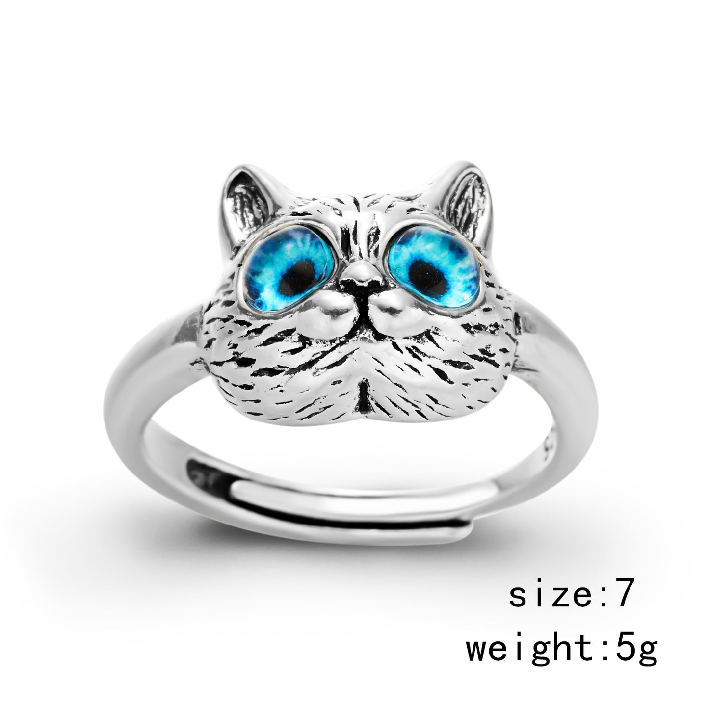 Unisex Kitten Ring Vintage Cartoon Style Electroplated Alloy Jewelry Cat Lover Gift Accessory For Everyday Use