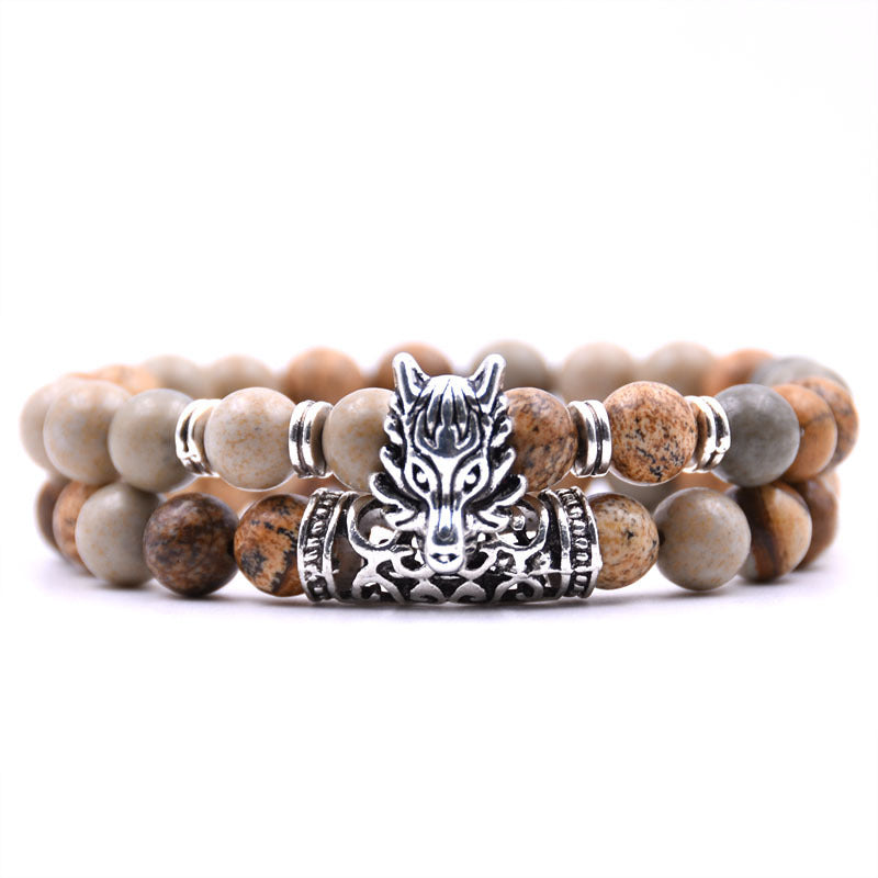 Unisex Lava Stone Copper Beaded Bracelet Set Anti Fatigue Travel Souvenir Gift For Colleagues For All Staff Now