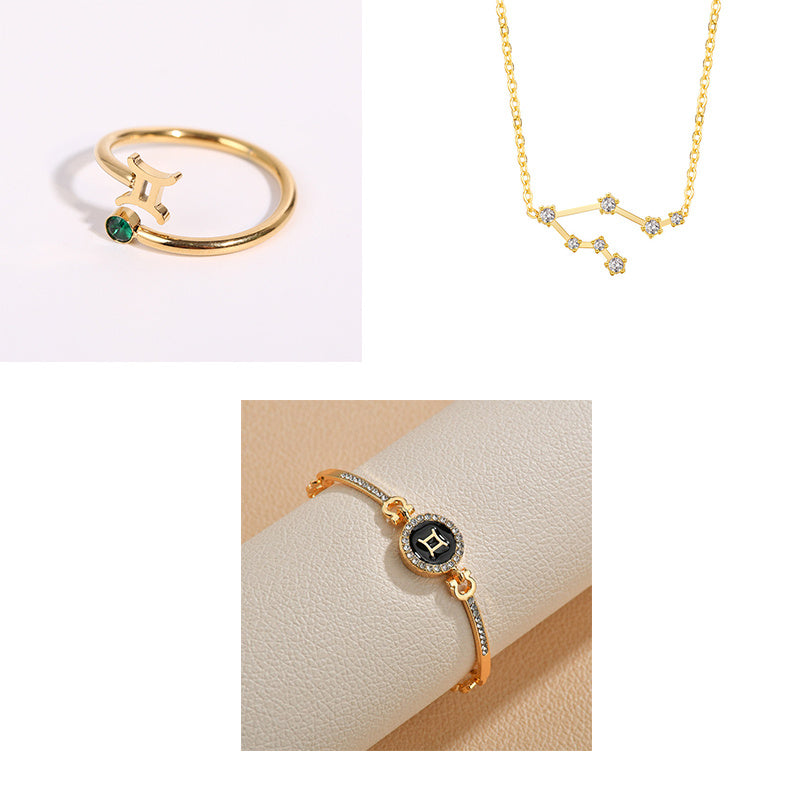 Womens Electroplated Alloy Constellation Fashion Jewelry Anniversary Gift Travel Gift Business Present Elegant