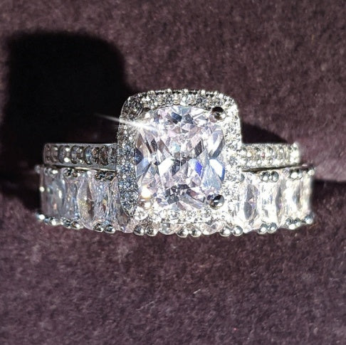 Geometric Pear Drop Copper Ring With Zircon For Festivals