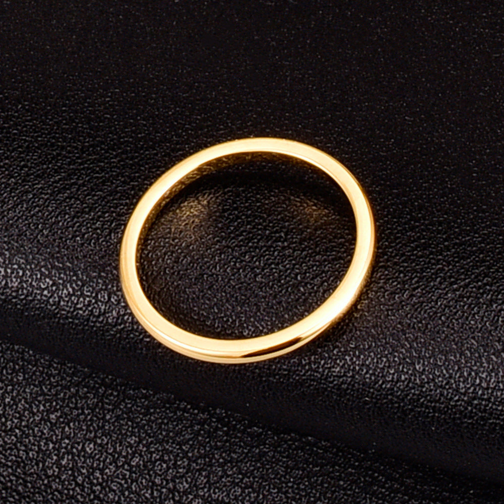 Heart Shape Ring Titanium Steel 18K Gold Glossy Finish European Fashion Ring With Metal Shell Butterflies Star