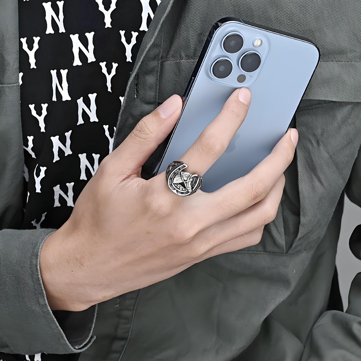 Horse Head Ring Stainless Steel Animal Design Retro Jewelry