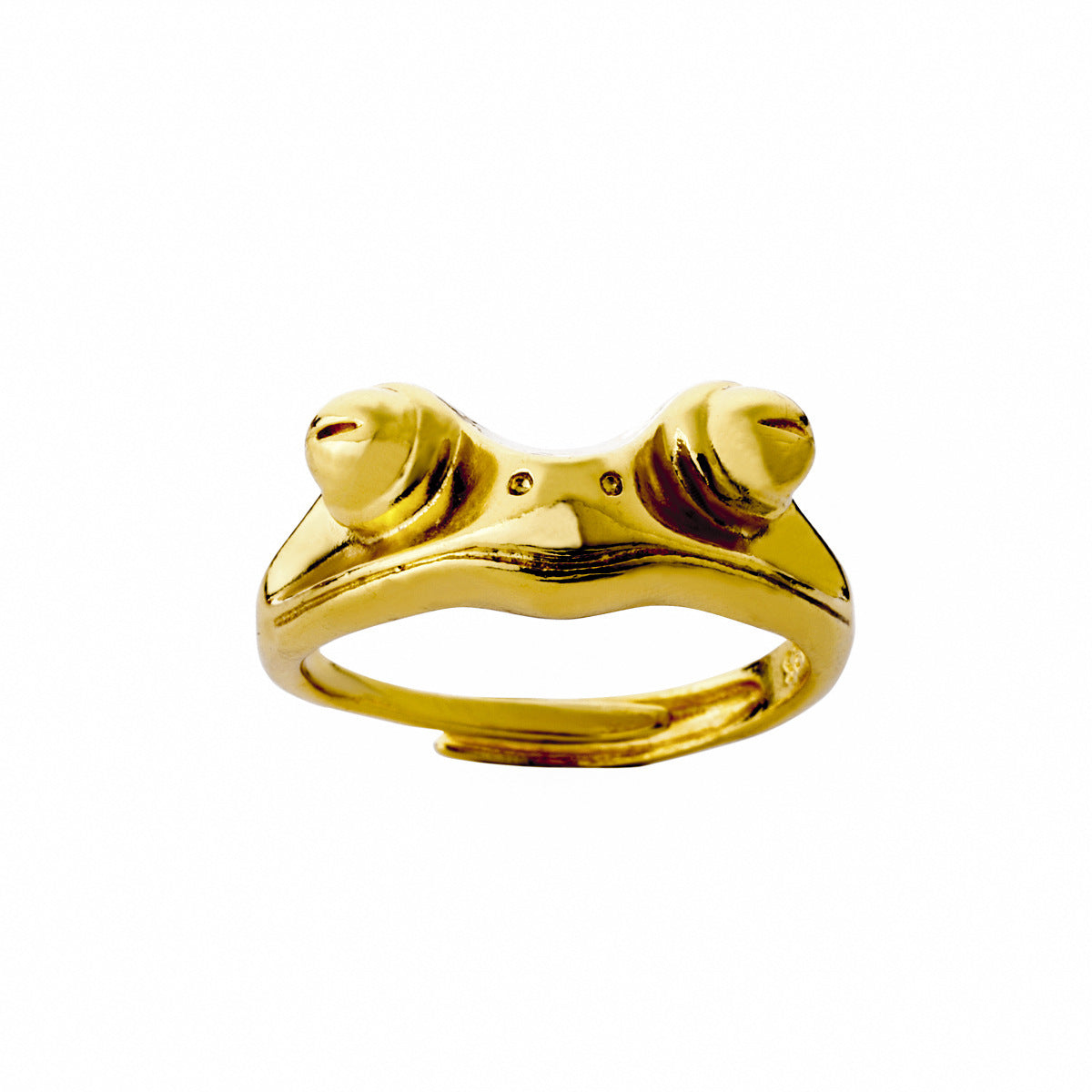 Unisex Frog Ring Adjustable Exaggerated Geometric Design Alloy Retro European American Style Jewelry Gear Trio