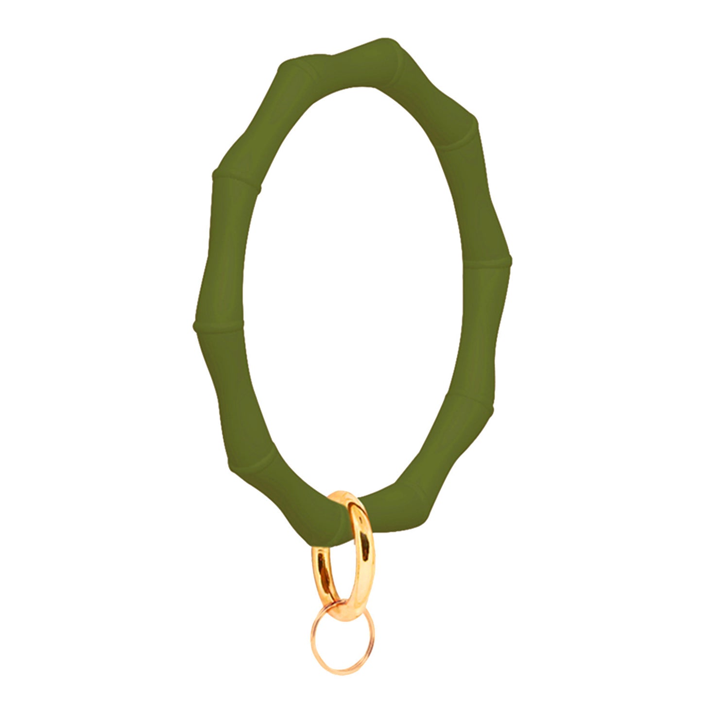 Unisex Silicone Bracelet Keychain Bamboo Joint Geometry Shape Decorative Keychain Bag Charm In Assorted Colors