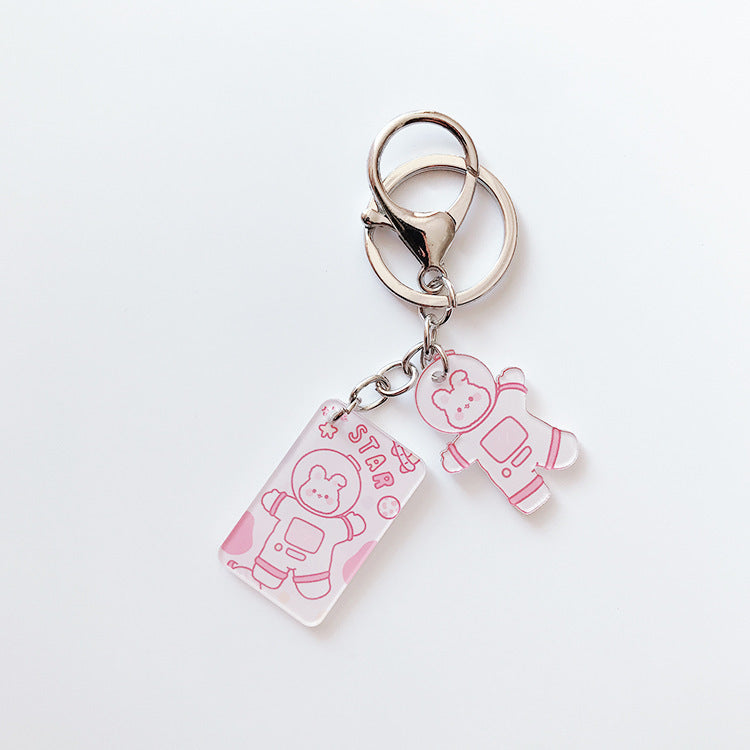 Earphone Protective Sleeve With Hanging Chain And Keychain Bear Dog Bunny Design Film Deluxe Style Fresh Style