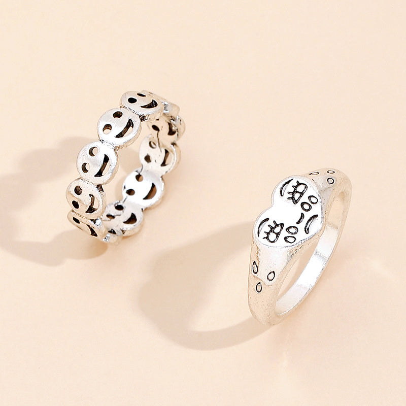 Layered Snake Chain Ring With Rhinestone Detailing Electroplated Zinc Alloy Geometric Design Elegant Style Now