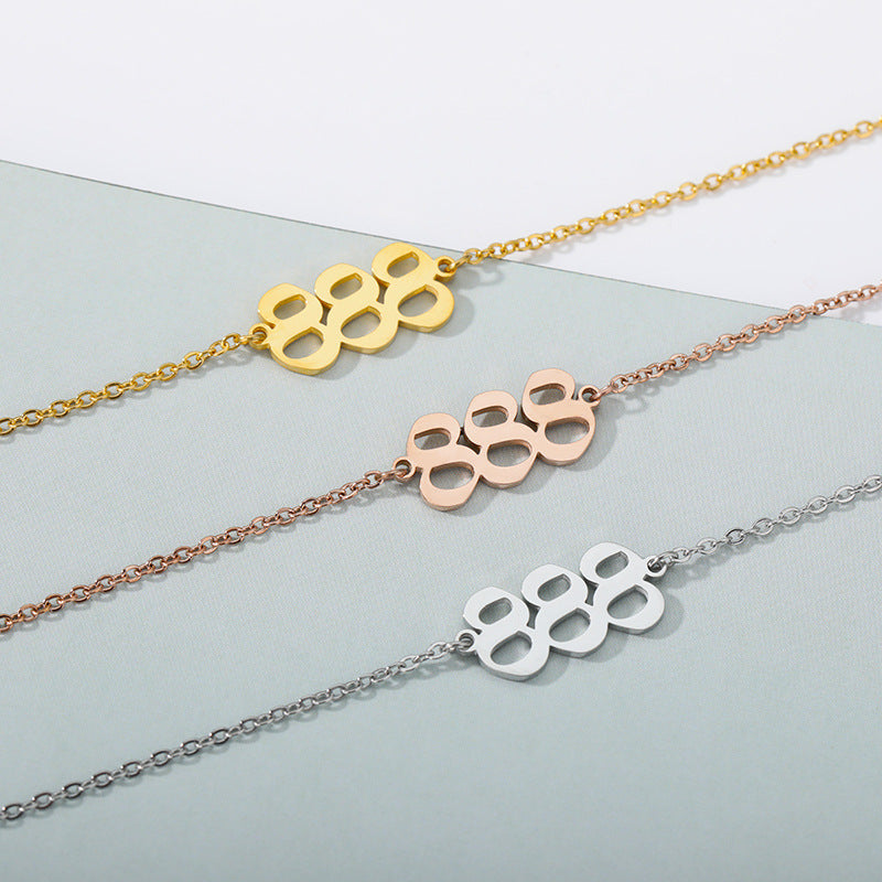 Angel Number Bracelet Stainless Steel Digital Number Jewelry Amulet Gift Gold Tone Fashion Gift For Daily Wear