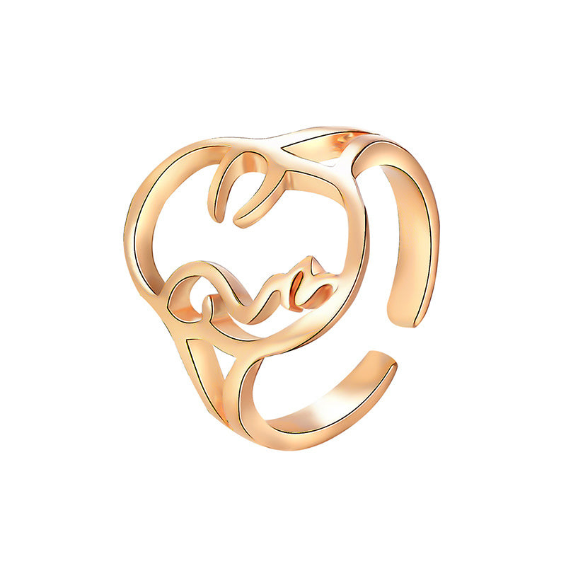 Geometric Alloy Ring For Women Fashion Jewelry Geometric Design For Everyday Wear And Commute Daily Wear Style