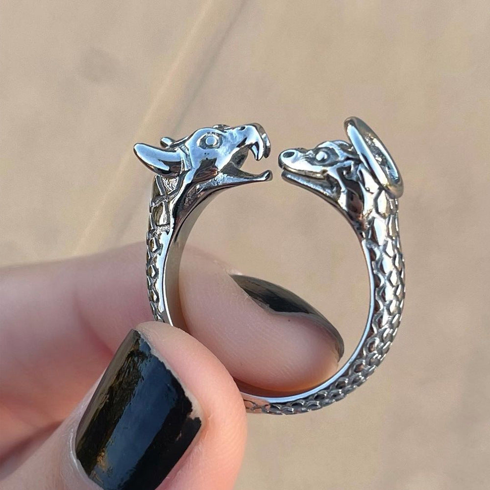 Unisex Snake Ring In Titanium Steel Polished Design For Men And Women European American Style Gift For Gifting