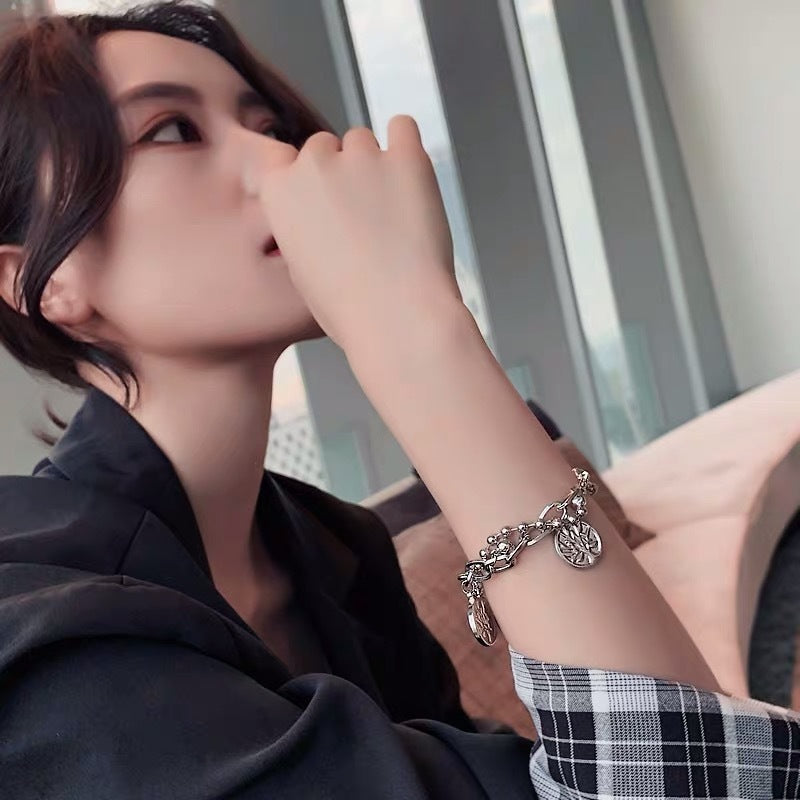 Unisex Jesus Pendant Bracelet Titanium Steel Double Layer Chain Jewelry Gift For Men Women Religious Symbolism