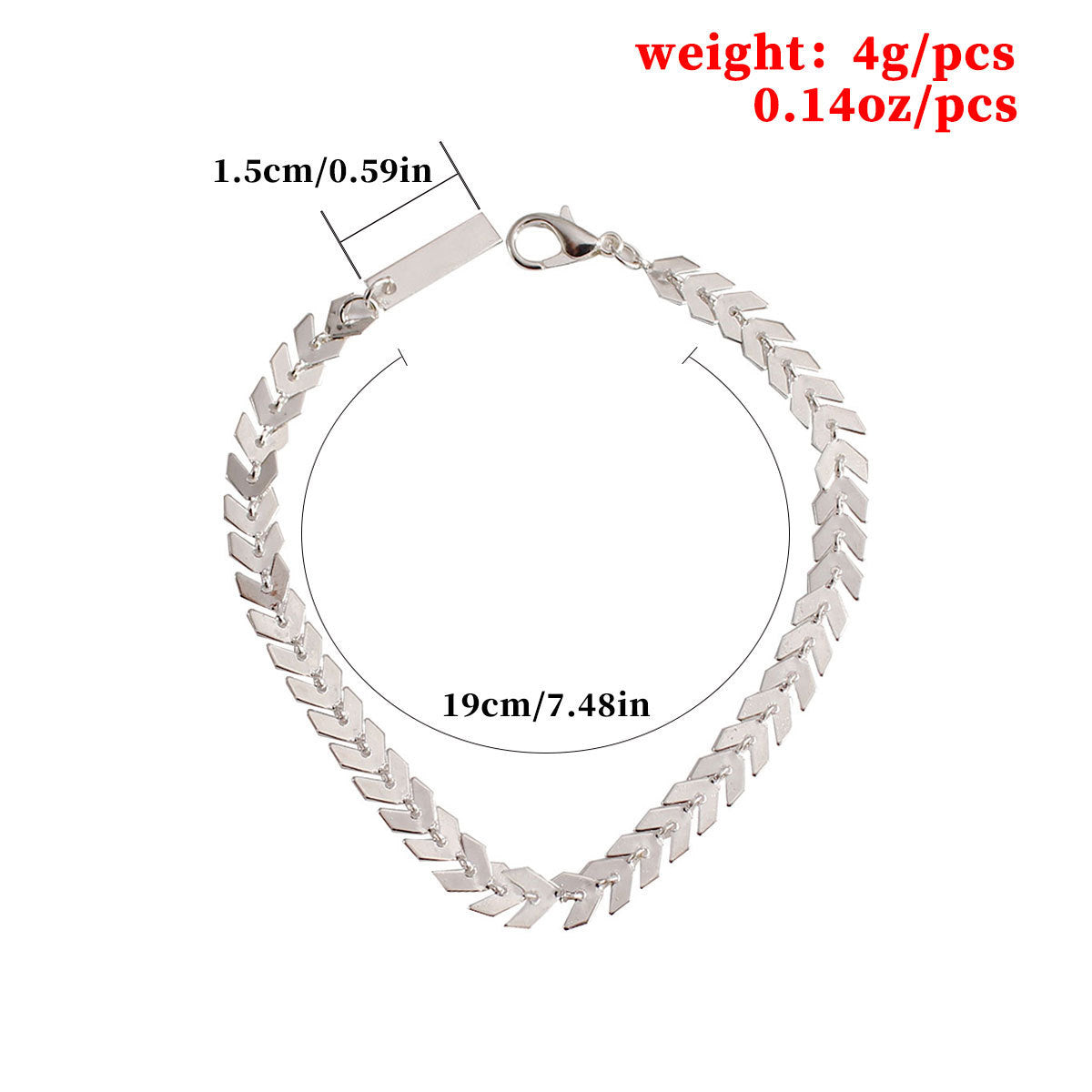 Womens Alloy Chain Bracelet Electroplated Goldtone And Silver Finish Handmade Fashion Jewelry Simple Accessory