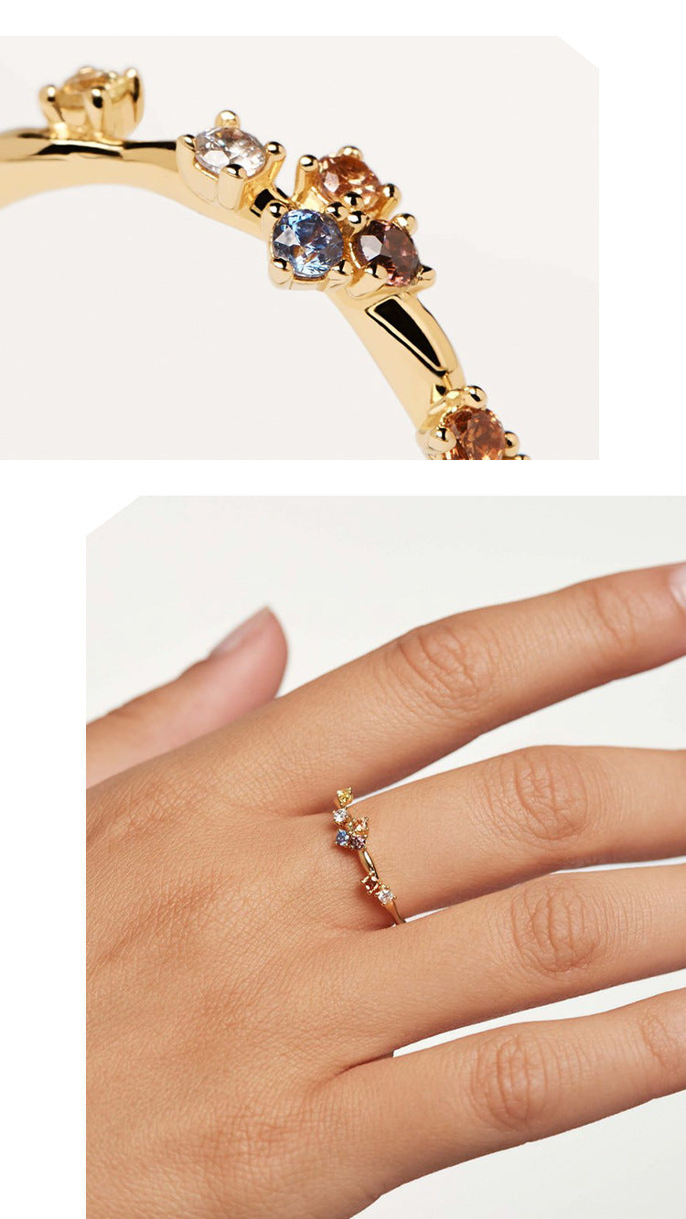 Yellow Gold Ring Electroplated Fashion Style Size 6