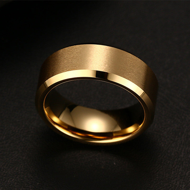 Geometric Glossy Alloy Ring Electroplated Metal Band for Travel Unisex Fashion Jewelry Minimalist Design Everyday Wear