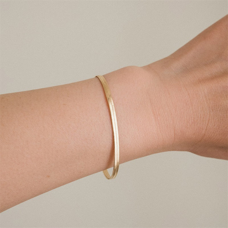Gold Plated Stainless Steel Bracelet For Women Girls