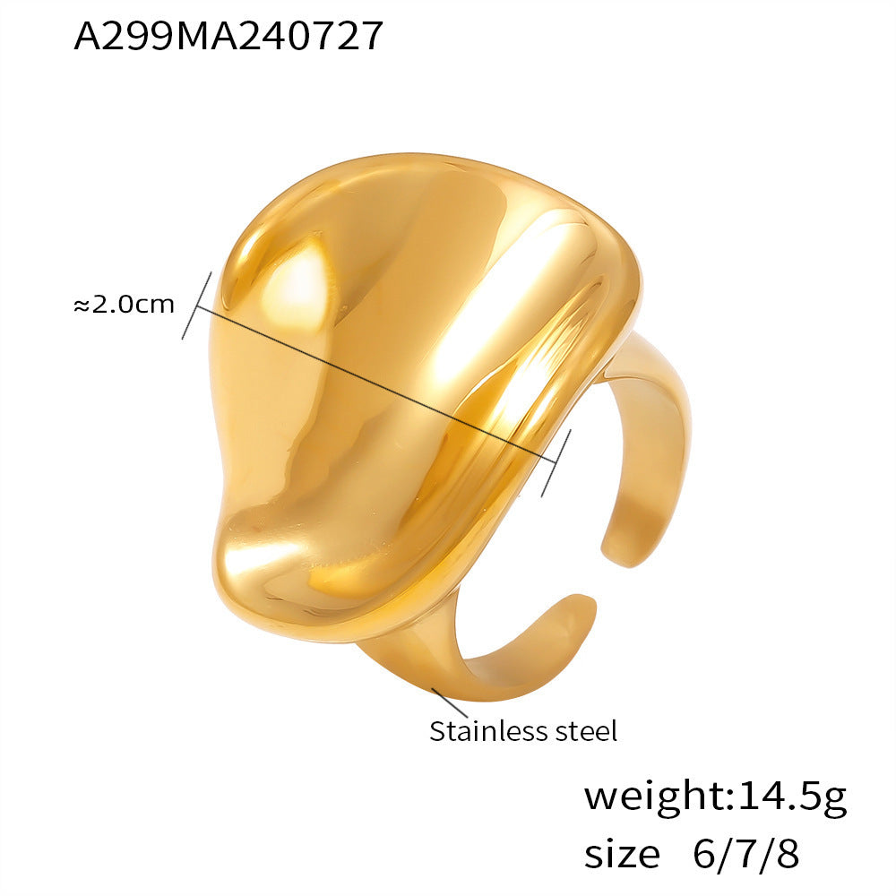 18K Gold Cold Style Mirror Jewelry