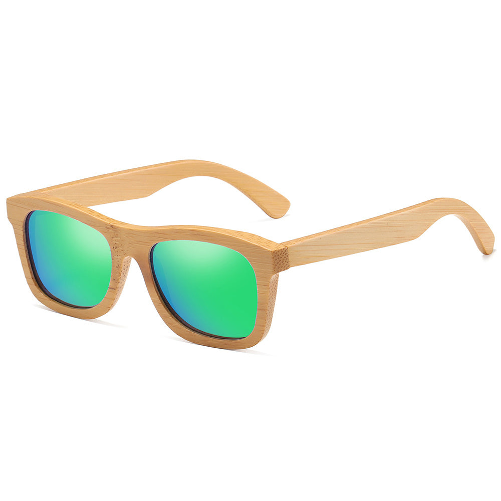 Unisex Wooden Frame Sunglasses Polarized Lens UV400 Protection For Driving Fishing Outdoor Fashionable Eyewear