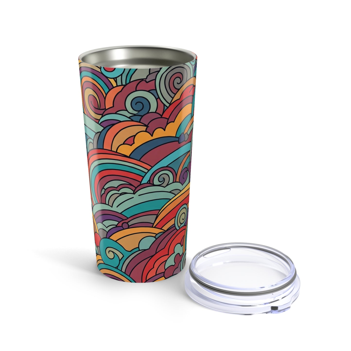 20oz Stainless Steel Tumbler Double Wall Vacuum Insulated Spill Resistant Durable Coffee Travel Mug With Printed