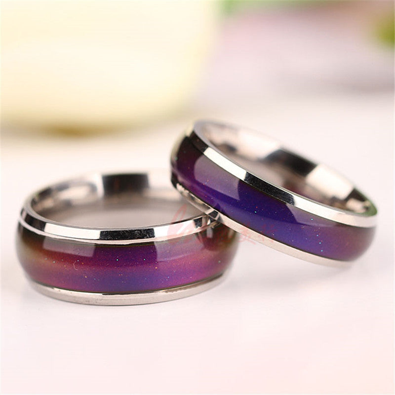 Adjustable Mood Ring Color Changing Fashion Jewelry Copper Ring Environmentally Friendly Trendy Temperature Sensitive