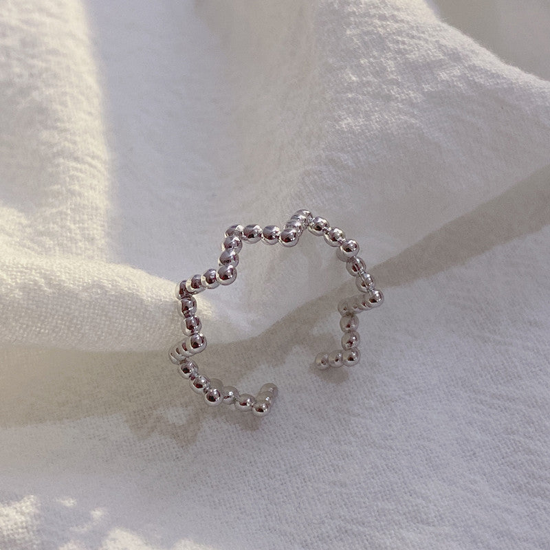 Womens Adjustable Geometric Copper Ring Korean Style Electroplated Knuckle Ring Festival Gift Packaging Gift Wrapped